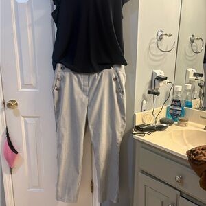 Jules & Leopold Light Gray Cropped Pants